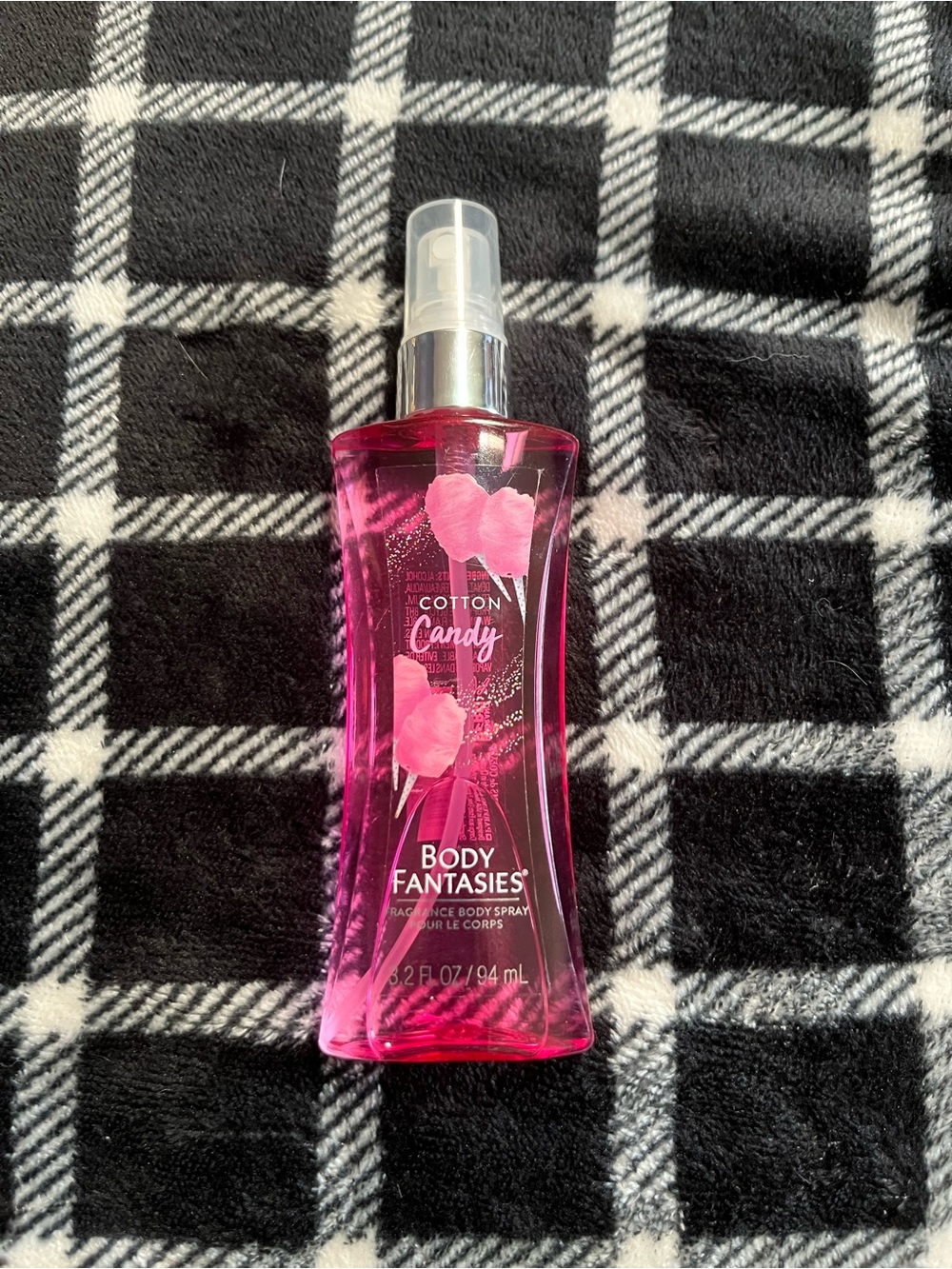 Body Fantisies Cotton Candy Body Spray — Hot Pink Bottle